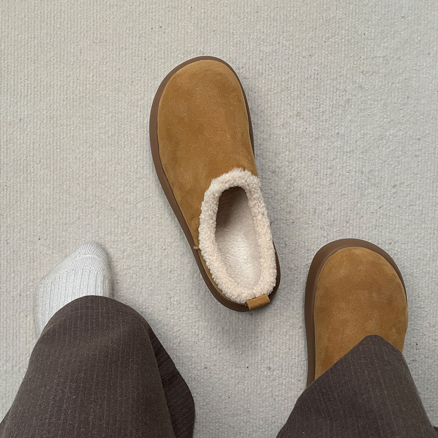 雪地靴男女情侣冬季室外棉鞋全包小土豆厚底博肯鞋加绒加厚穆勒鞋主图