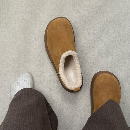 雪地靴男女情侣冬季室外棉鞋全包小土豆厚底博肯鞋加绒加厚穆勒鞋