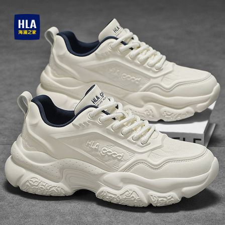 海澜之家男鞋2025新款秋冬季皮面休闲运动鞋男士增高小白老爹潮鞋