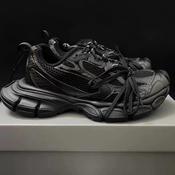 高端巴家3xl黑武士老爹鞋做旧男鞋女冬季2025新款厚底增高运动鞋主图