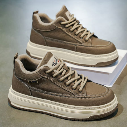 男鞋2025新款冬季加绒保暖二棉鞋男士板鞋英伦风复古增高运动潮鞋