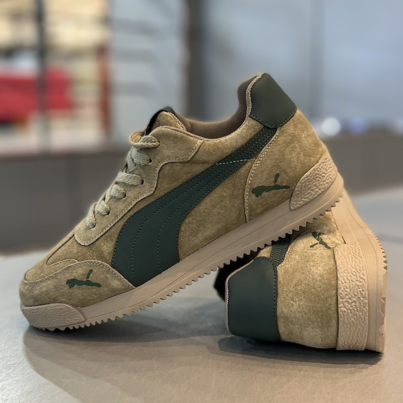 阿甘男鞋秋冬季翻毛皮运动休闲德训板鞋防滑软底上班工作百搭潮鞋主图