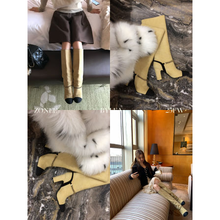 ZONEE/LEA宋亦雯 千呼万唤的小香长靴 私服定制高级感显瘦靴子