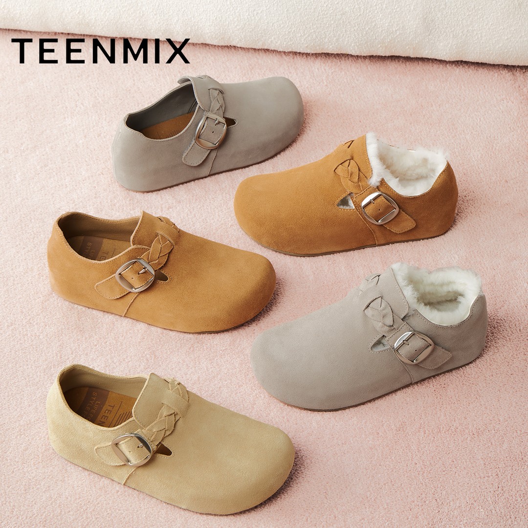 天美意2025秋新款商场同款潮流休闲百搭复古女勃肯鞋BM101CM5主图