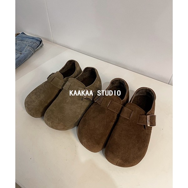 REKAYYAT 韩版时尚洋气减龄百搭保暖秋冬加绒勃肯鞋主图