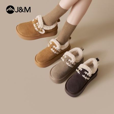 董璇同款快乐玛丽25年雪地靴冬款新款休闲风雪地靴韩版格子98809W