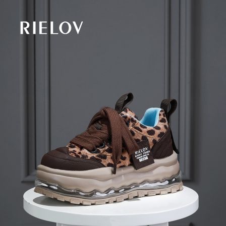 RIELOV【一号店 狂野】增高7cm系带ins时尚潮流百搭女士休闲鞋25239
