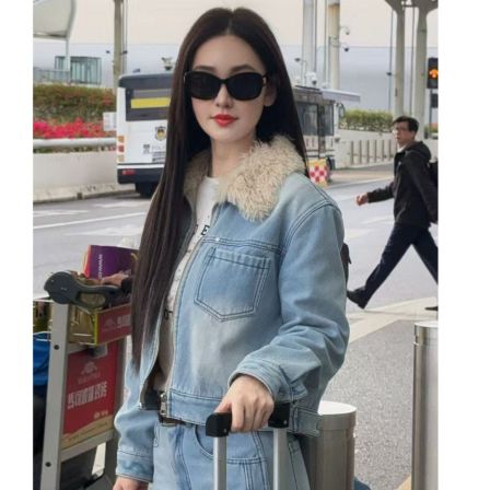 【乘风破浪】2025冬季新款时尚百搭休闲设计师加绒牛仔外套L5578