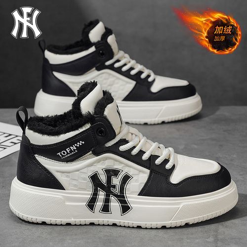 FN【加绒加厚】男鞋秋冬新款保暖防滑运动板鞋宽楦增高4CM休闲潮鞋主图