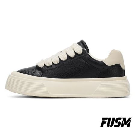 FSM*25FW秋冬时尚休闲板鞋男士冬季厚底增高面包潮鞋百搭休闲男鞋