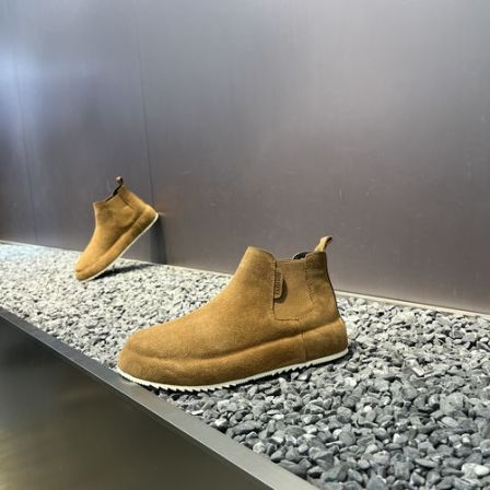 2025广州秋冬新款反毛皮包底一脚蹬超轻舒适青春百搭休闲男款潮鞋