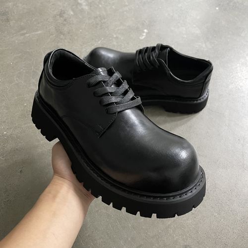 2025秋款厚底增高英伦风德比鞋圆头休闲皮鞋大头德比男鞋通勤1119主图