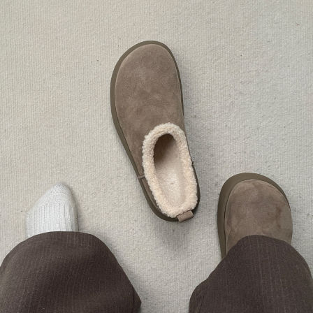 雪地靴男冬季2025新款东北室外棉鞋全包小土豆厚底加厚加绒穆勒鞋