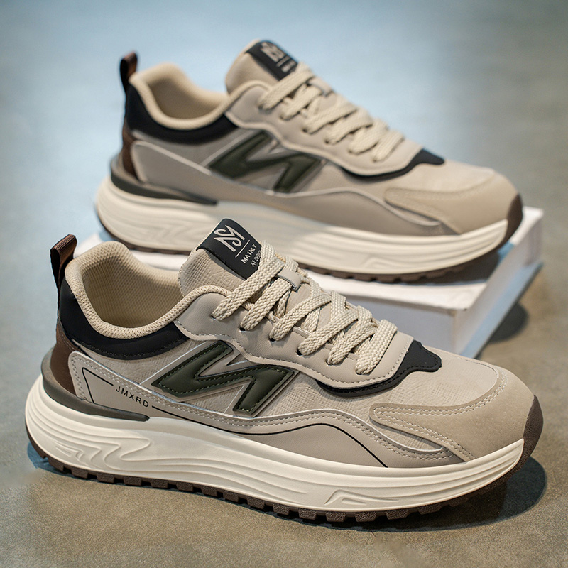 阿甘男鞋冬季防滑增高软底跑步运动鞋青少年加绒棉鞋休闲老爹潮鞋主图