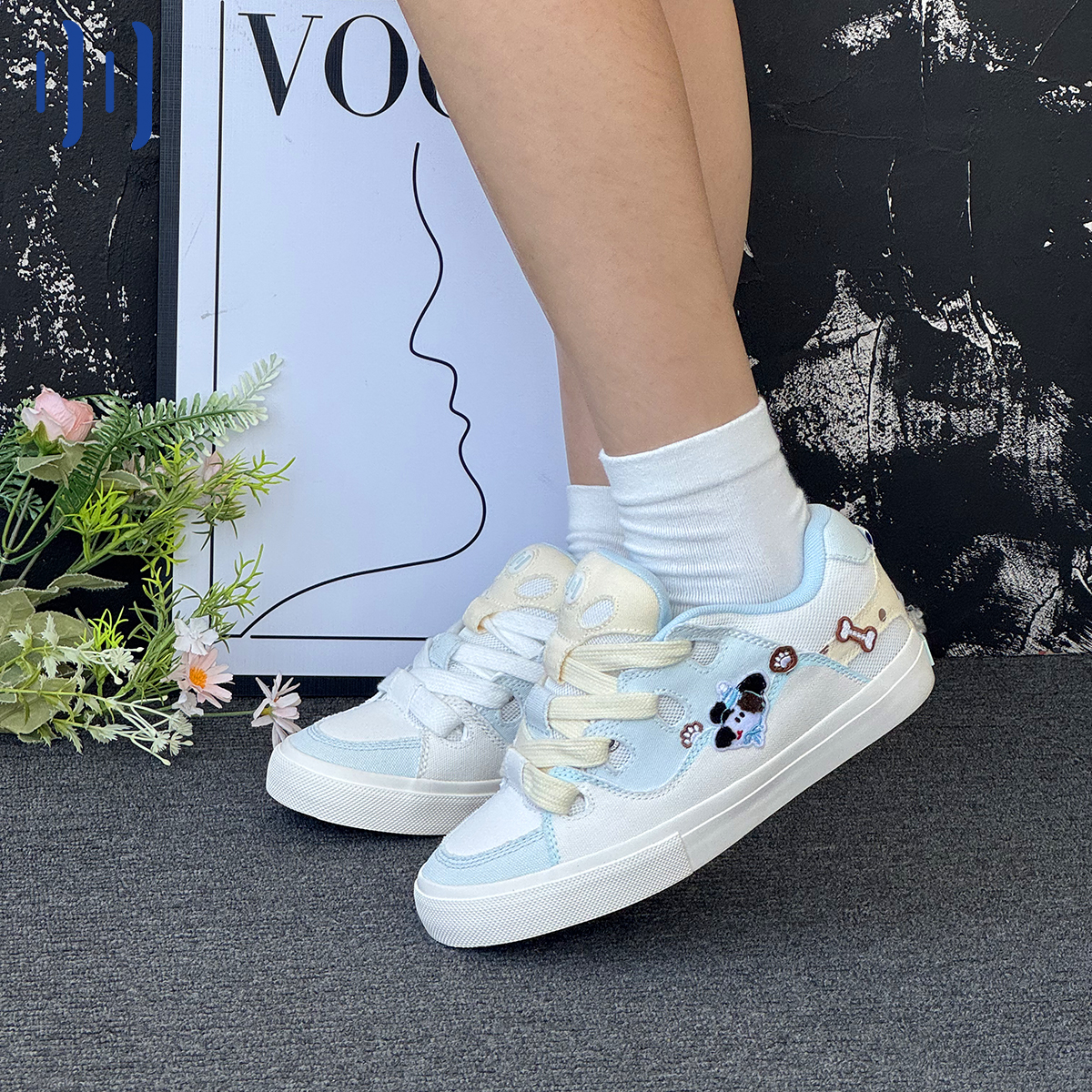 顽刻ollieskate面包鞋旺旺来电配色秋季BAKE低帮男女国潮滑板鞋主图