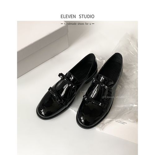 【王11】2.5/5CM 单/绒两个版本 设计感双蝴蝶结乐福单鞋/蝴蝶主图