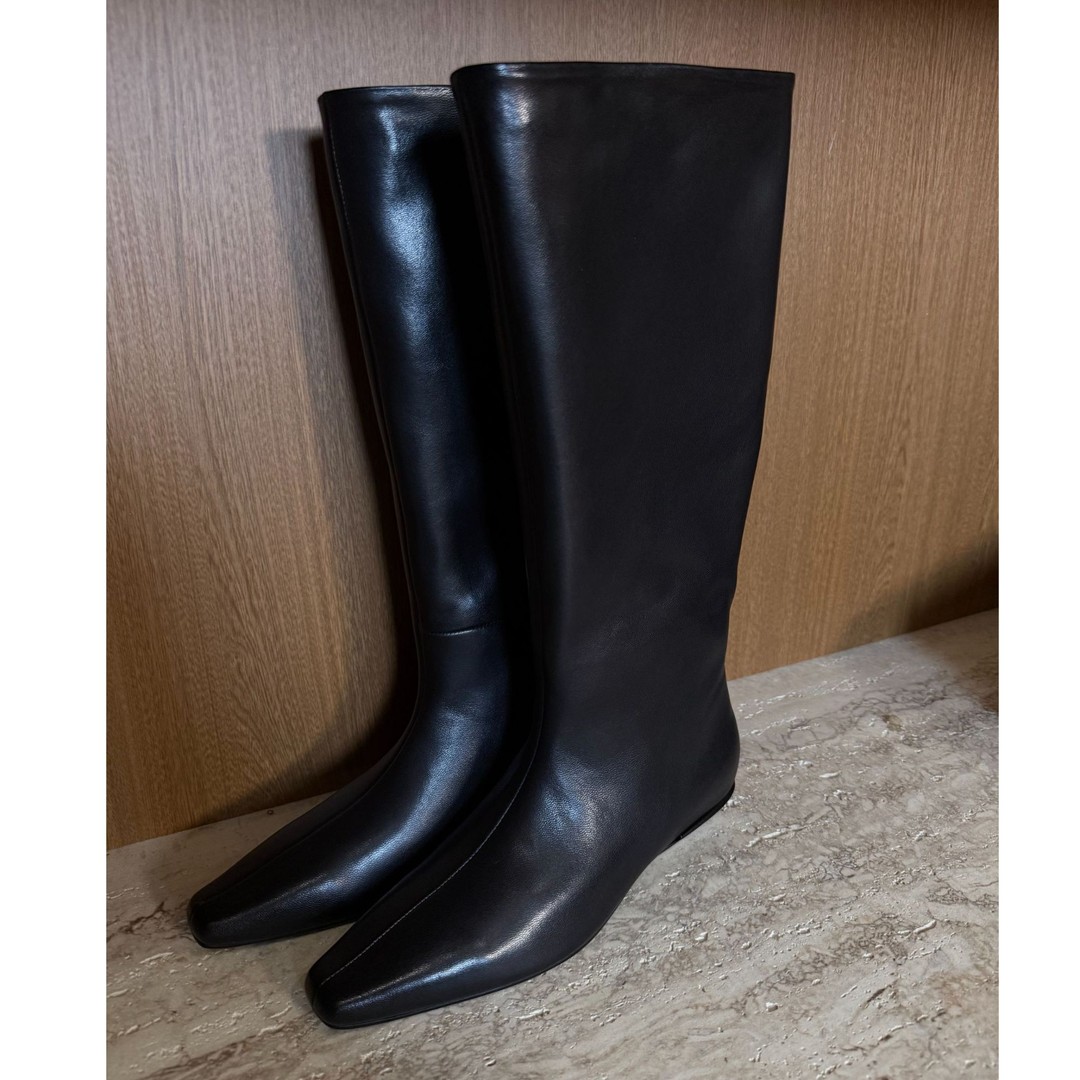 TANTAN 进口山羊油腊皮长筒时装靴4212主图