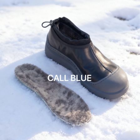 『水洗系列』做旧手抓牛皮羊毛皮真毛保暖防水秋冬加绒厚棉鞋雪地靴