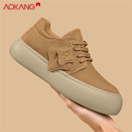 Aokang/奥康2025冬季男士休闲板鞋时尚户外增高运动男鞋保暖防滑