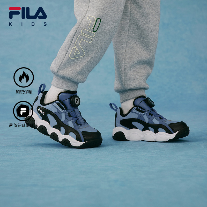 FILA斐乐儿童童鞋运动鞋子2025年冬季新款男小童加绒保暖篮球鞋主图