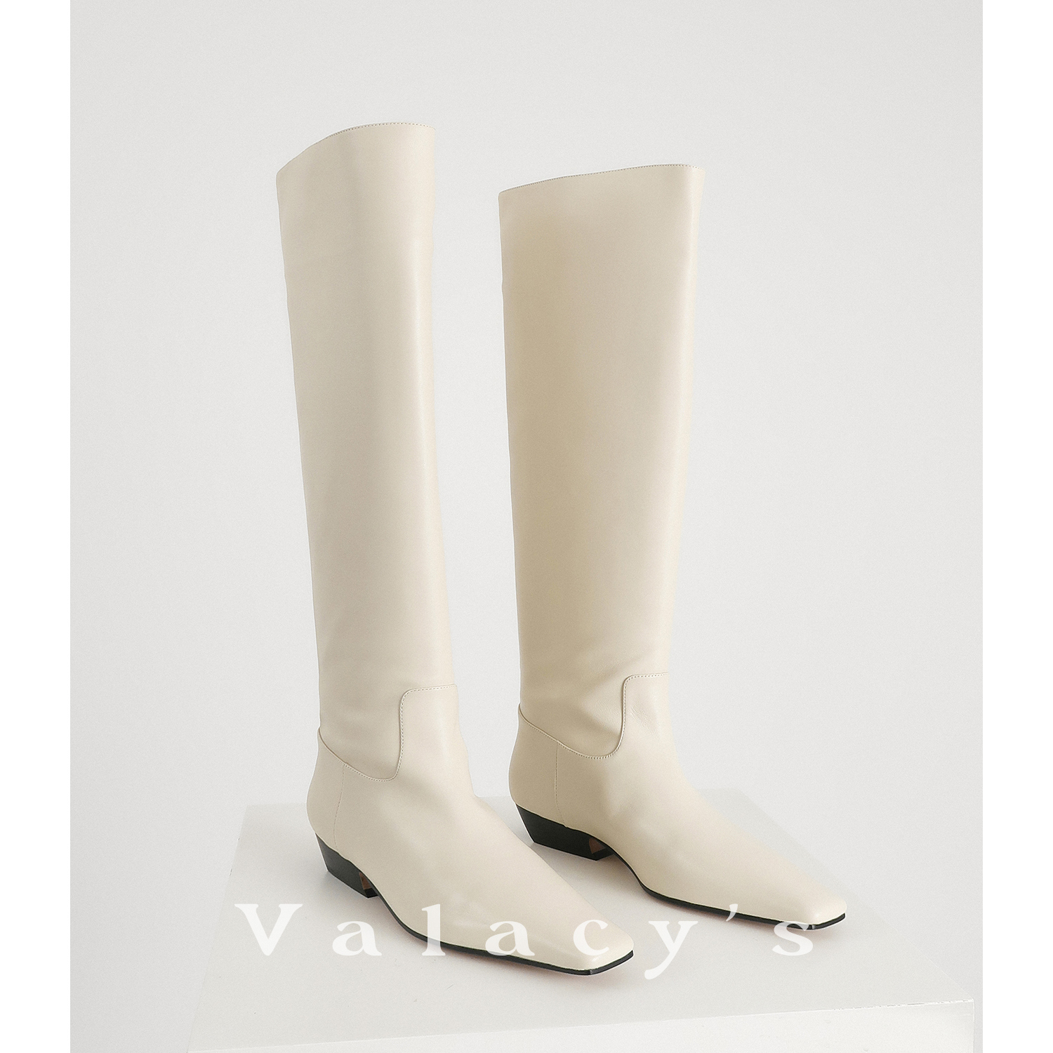 Valacy's 梵私鞋系列┋'时髦欧尼'高品质进口胎羊皮/翻毛皮长靴主图