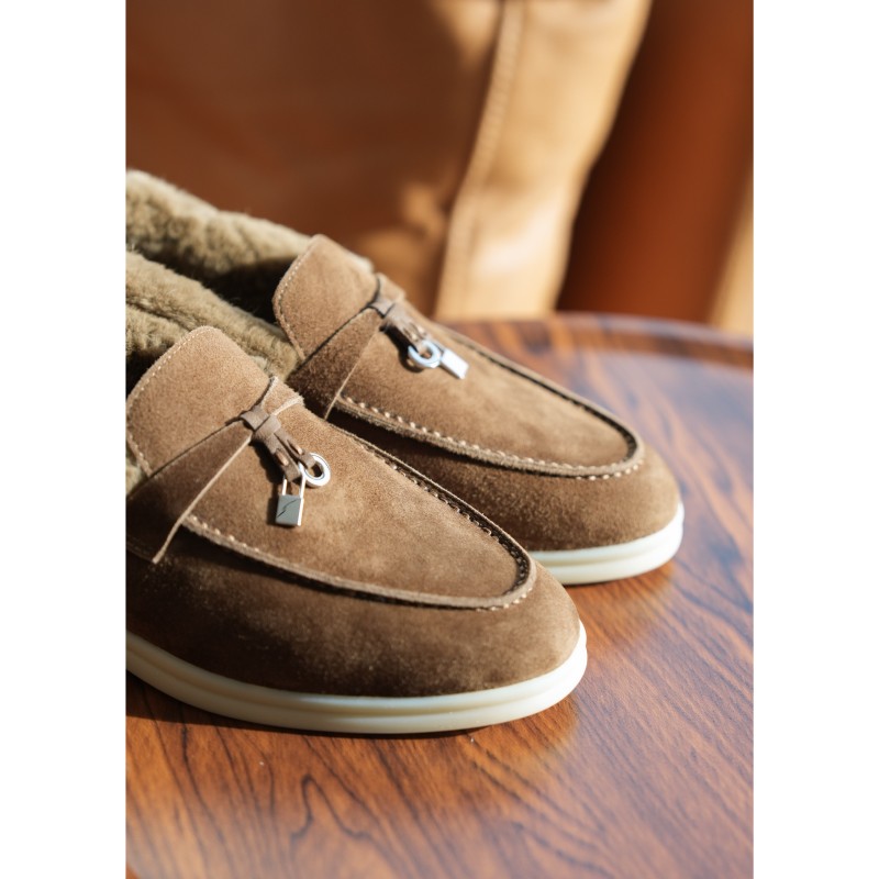 锁-BAYBERYL老贝1P锁扣加绒百搭保暖时尚冬乐福鞋9DD5K2747-11/29主图