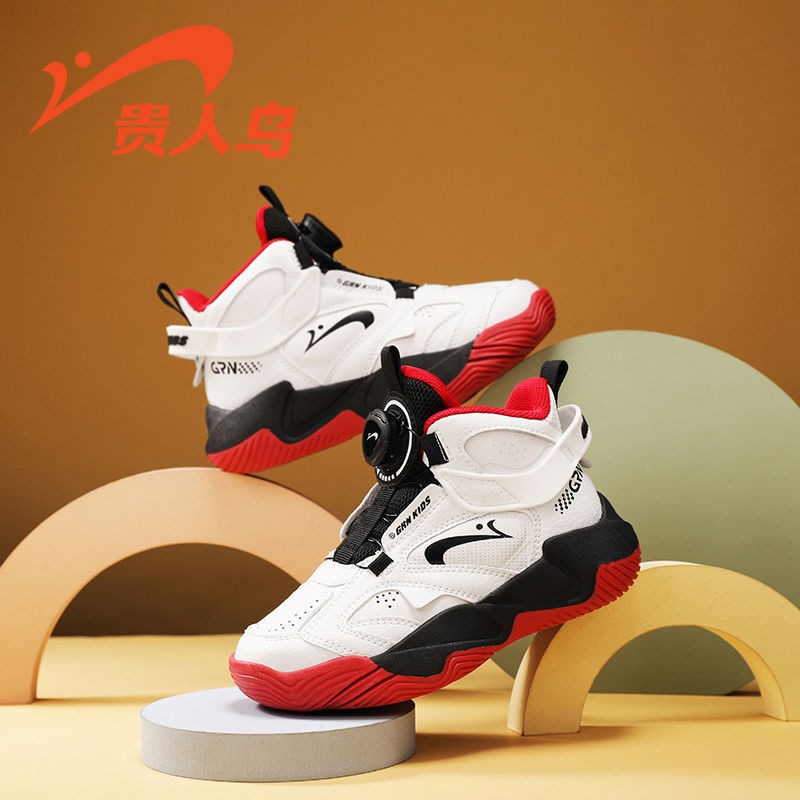 【贵人鸟】童鞋2025秋冬季革面29-41码男童防滑运动鞋GRN25087G/M主图