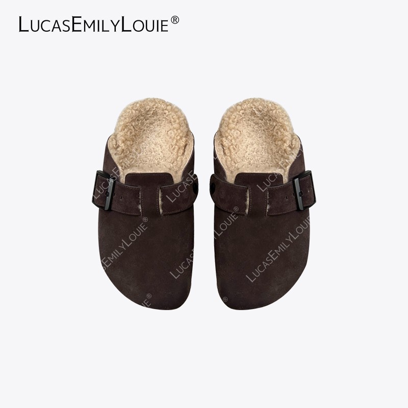 LUCASEMILYLOUIE 欢姐0220复古保暖毛毛夹心饼干勃肯鞋250171主图