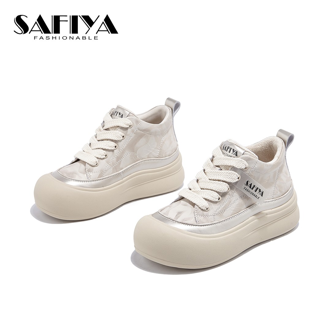 索菲娅Safiya2025秋冬新款小高帮舒适时尚百搭休闲女鞋SFD4112C12主图