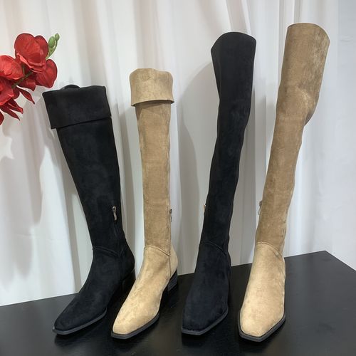 过膝靴女长靴秋冬季新款两穿靴子2025年法式粗跟长筒靴堆堆靴高筒主图