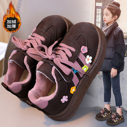 官网C&K童鞋女童2025新款冬季儿童棉鞋加绒加厚保暖运动板鞋女孩