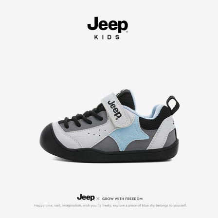 jeep男童学步鞋冬季2025新款宝宝鞋子加绒二棉鞋儿童小童运动童鞋