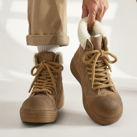 东北零下40°大棉鞋加绒加厚情侣雪地靴男冬季新款高帮防寒马丁靴