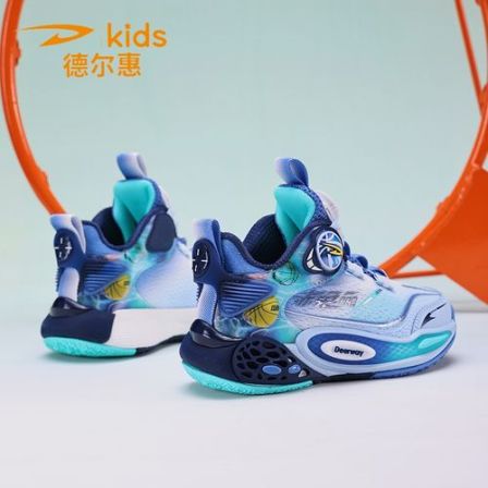 QL8898德尔惠篮球鞋儿童运动鞋男童鞋吸汗2025春秋防滑耐磨运动鞋