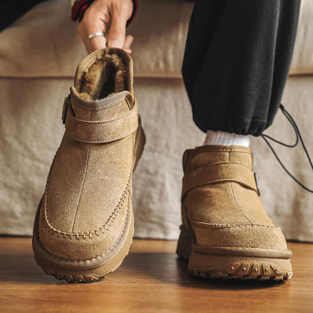 雪地靴男士2025冬季新款加绒加厚保暖东北漠河零下40°抗寒棉鞋子