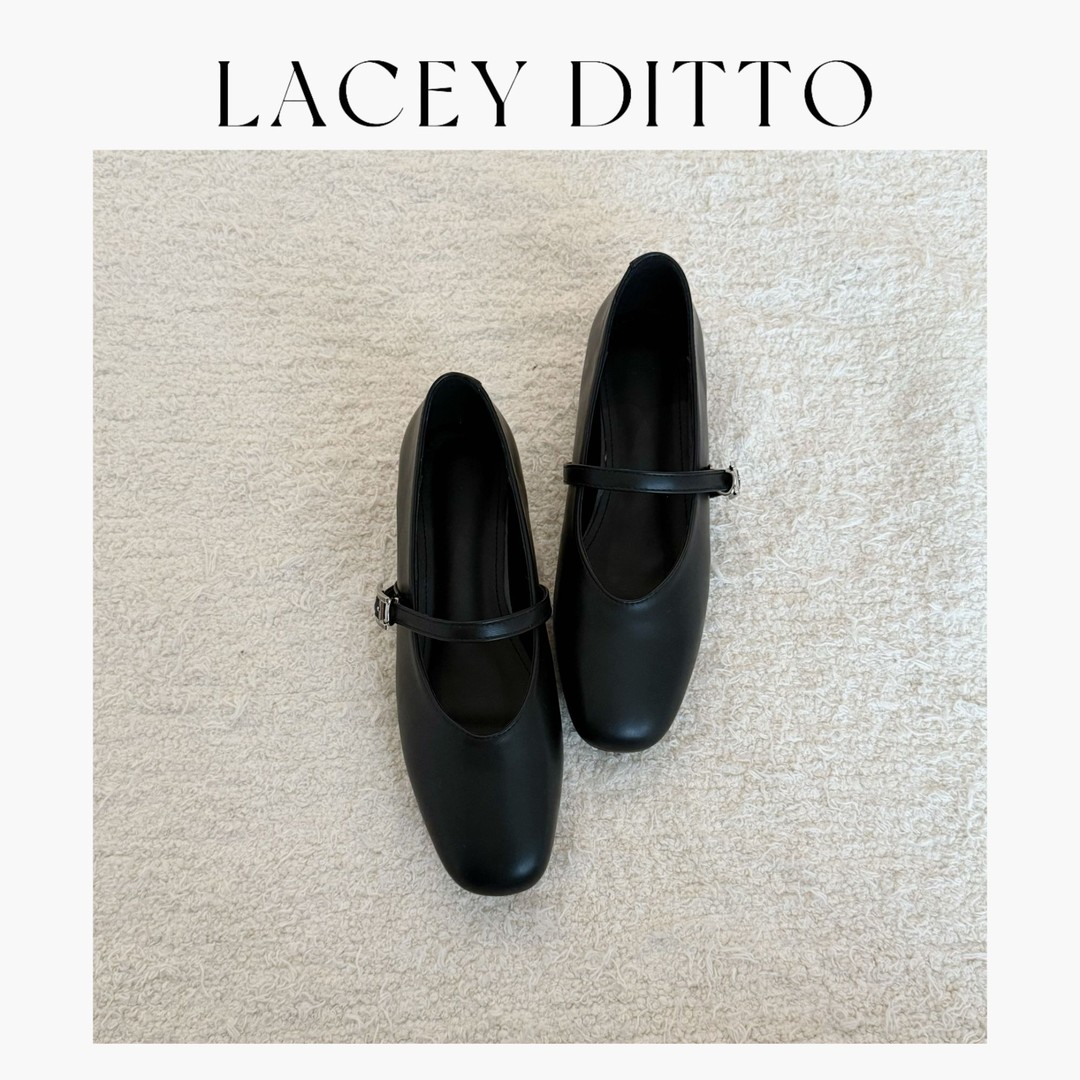 LaceyDitto 2025 11/30 黑色百搭内增高一字带玛丽珍鞋主图