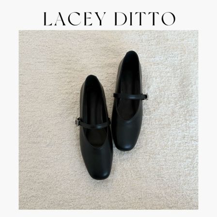 LaceyDitto 2025 11/30 黑色百搭内增高一字带玛丽珍鞋