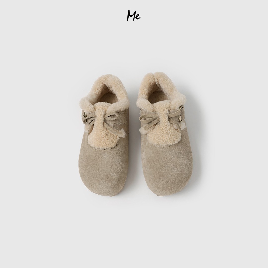 【磨砂真皮甜心勃肯鞋（加绒）】重磅牛反绒百搭保暖鞋子MESA4861主图