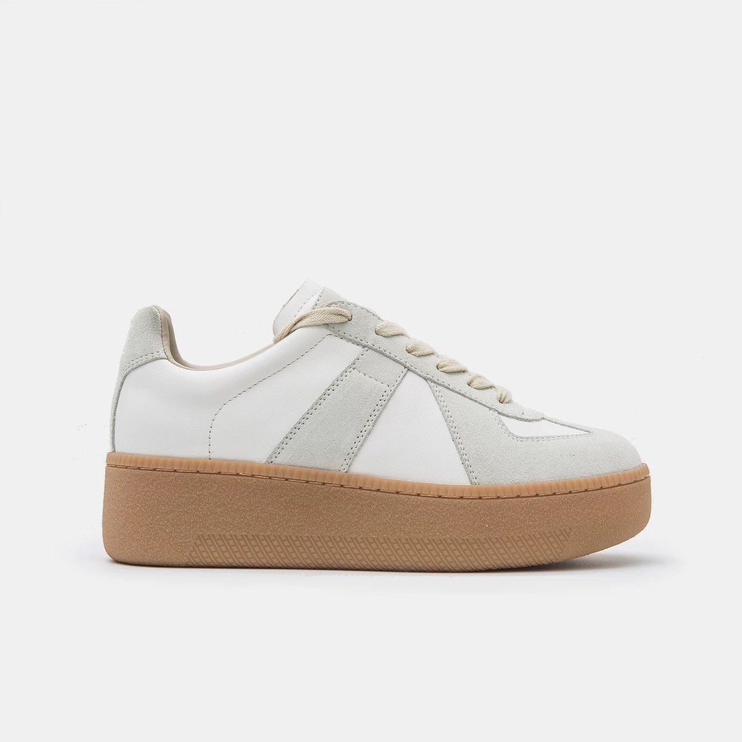 GershonBram“厚马"4CM新款厚底真皮德训休闲板鞋女鞋主图