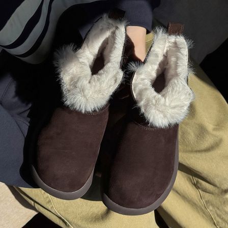 冬季日式棉靴时尚男女同款防寒加厚户外百搭东北棉鞋-9887