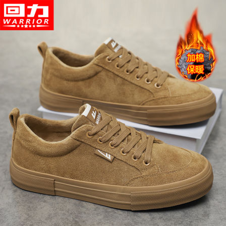 回力男鞋冬季新款运动休闲百搭板鞋男款美拉德复古加绒保暖二棉鞋