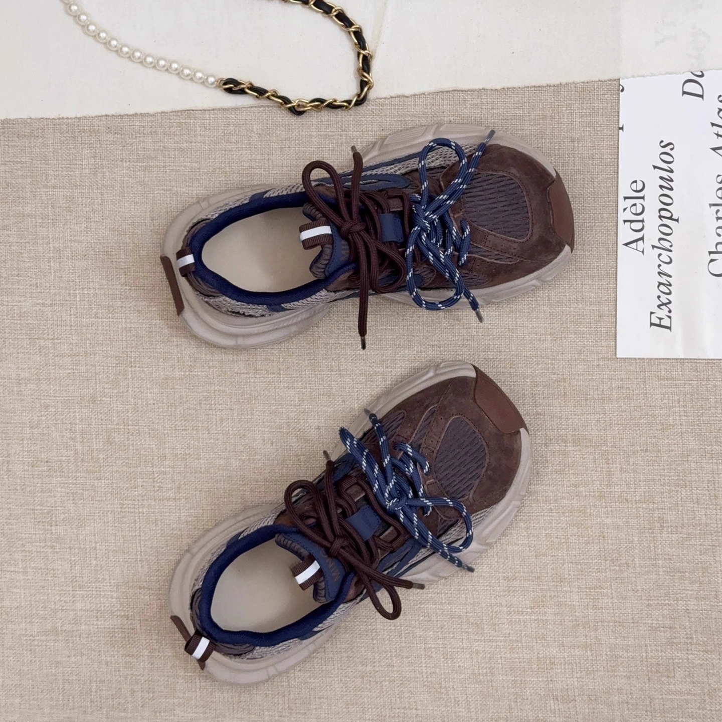 厚底巴黎老爹鞋女款2025新款秋冬季女鞋子网红百搭爆款休闲运动鞋主图