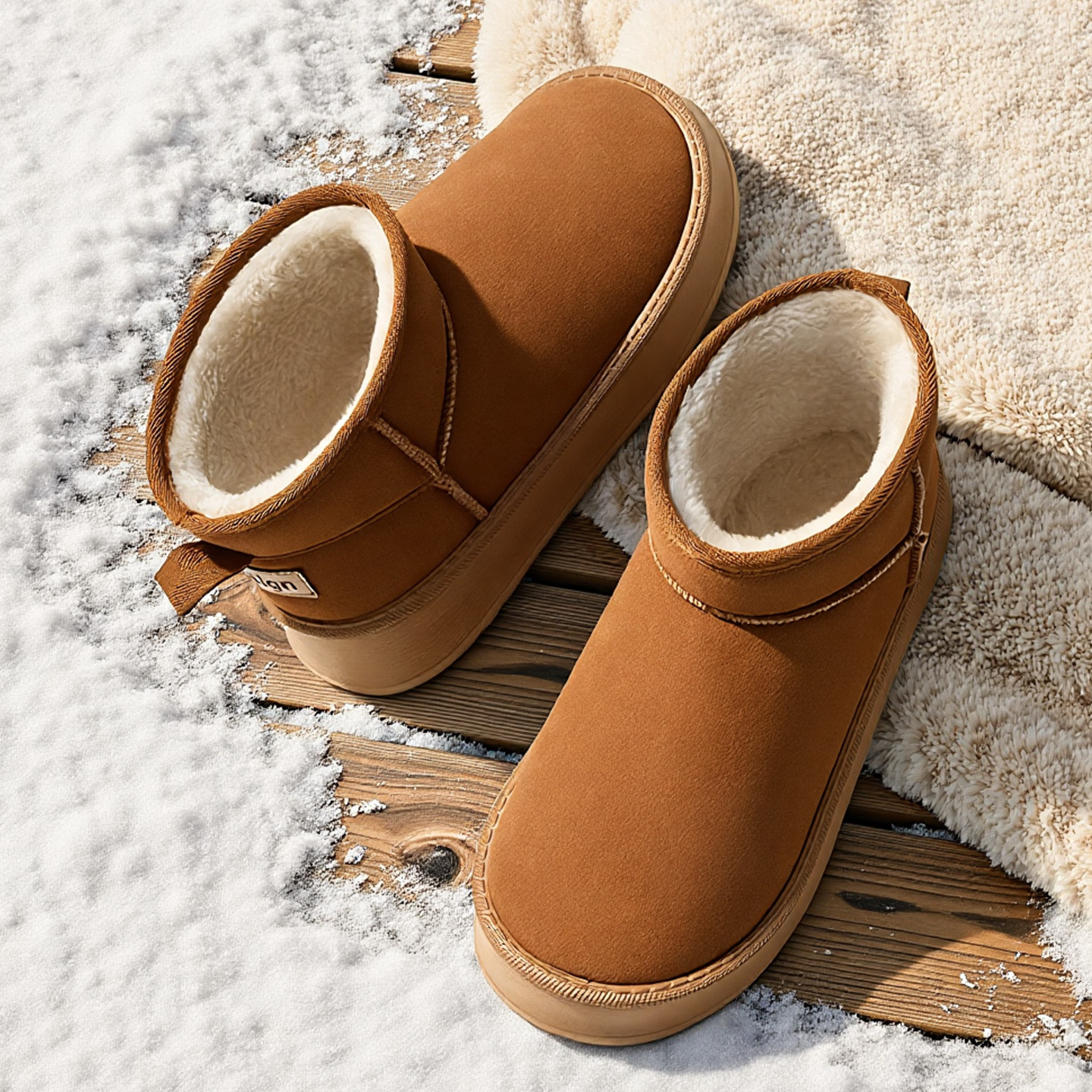 张凯丽雪地靴女款冬季2025新款加绒加厚妈妈棉靴舒适防滑东北棉鞋主图