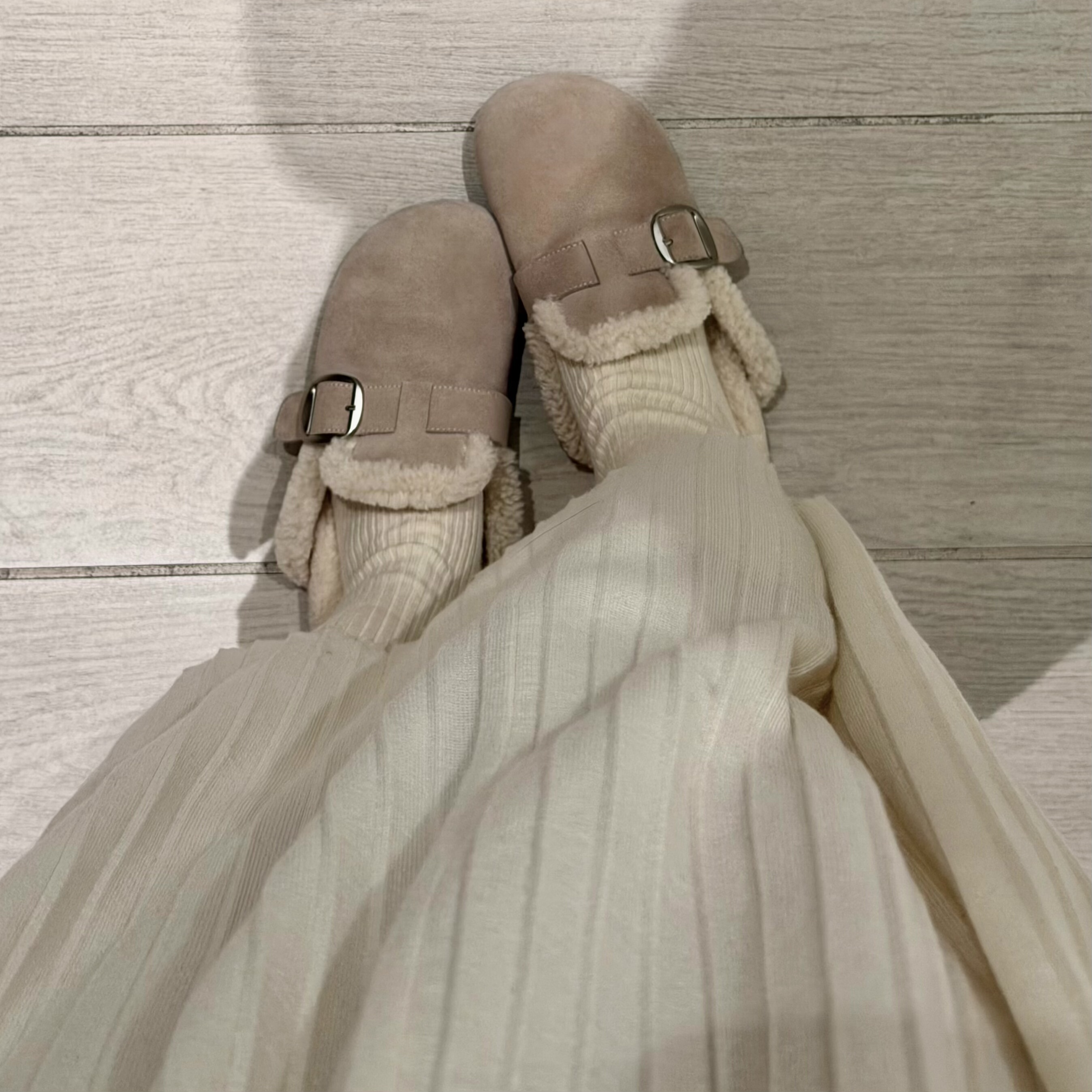 Zearzz【懒懒博肯】人手一双！A级真牛皮绒 冬日休闲舒适毛绒单鞋主图