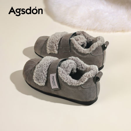 奥古狮登内增高雪地靴女冬季加绒保暖毛毛棉鞋厚底休闲德训勃肯鞋