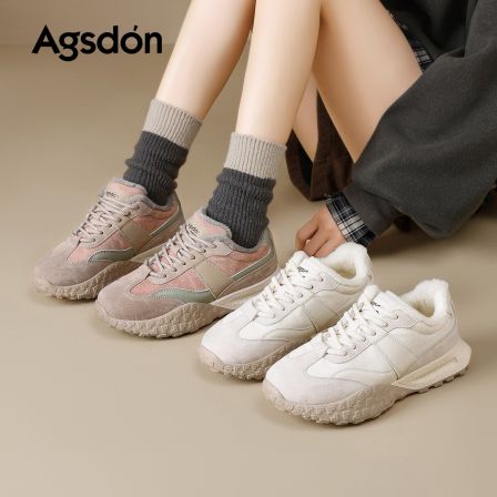 【奥古狮登】厚底德训鞋女冬季加绒休闲百搭R143343+P143343AA