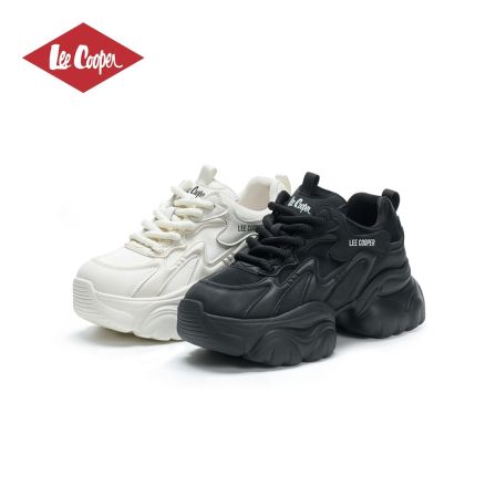 LEE COOPER复古时尚老爹鞋女2025秋冬款皮面保暖运动鞋增高休闲鞋