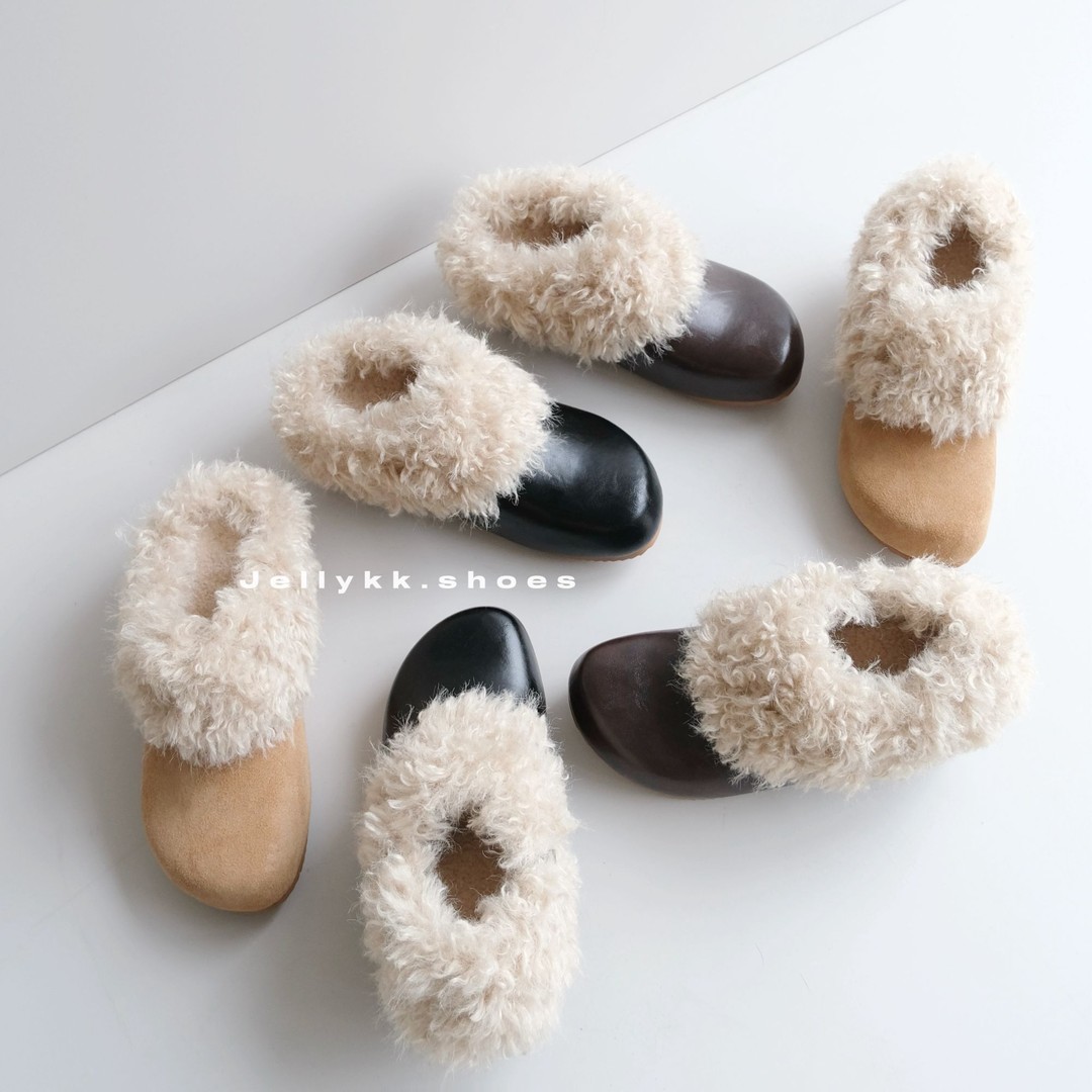 【Jellykk】6cm冬季毛毛氛围感时装勃肯设计师款百搭保暖真皮休闲鞋主图