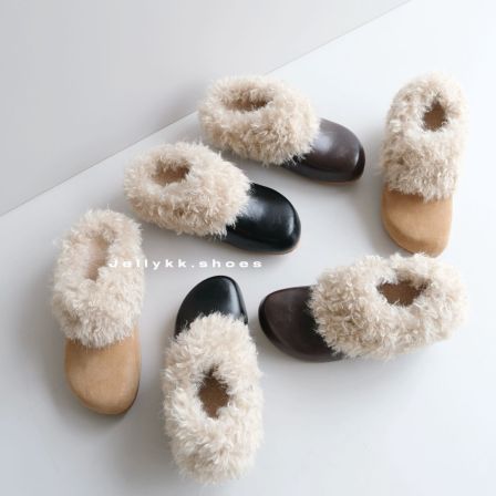 【Jellykk】6cm冬季毛毛氛围感时装勃肯设计师款百搭保暖真皮休闲鞋