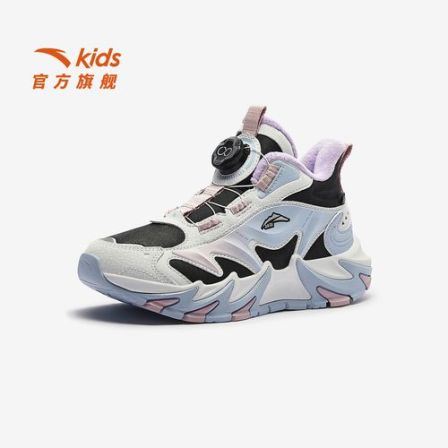 双12爆款【登峰3.0】二棉加绒款|安踏儿童女童鞋新款舒适保暖旋钮鞋